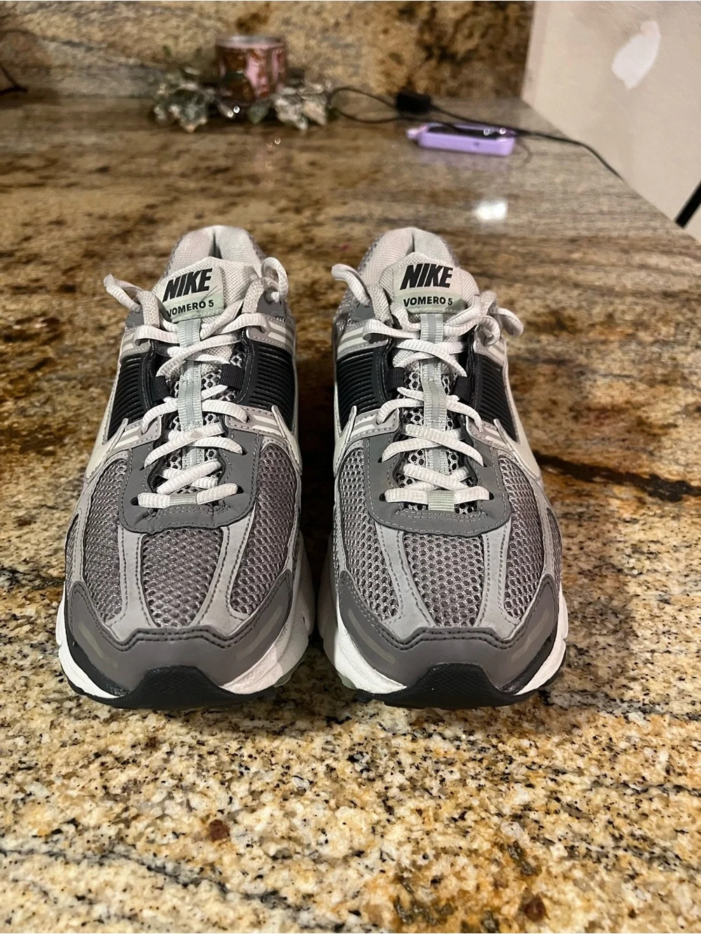 Nike Women's Gray and Black Running Sneakers